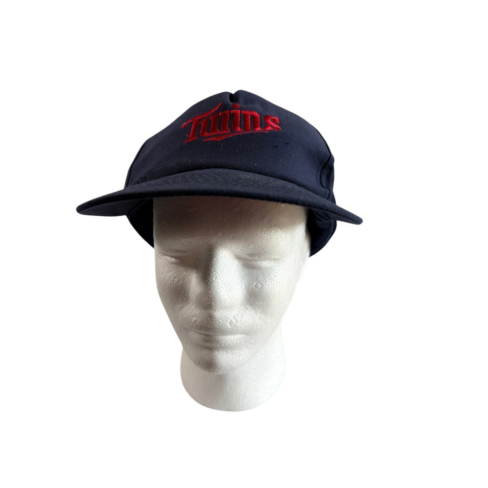 VTG MLB Minnesota Twins Baseball Hat Navy Blue Red Dairy Queen 50th Anniversary